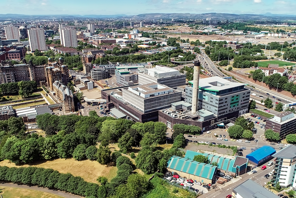 Arial image of Glasgow Royal Infirmary